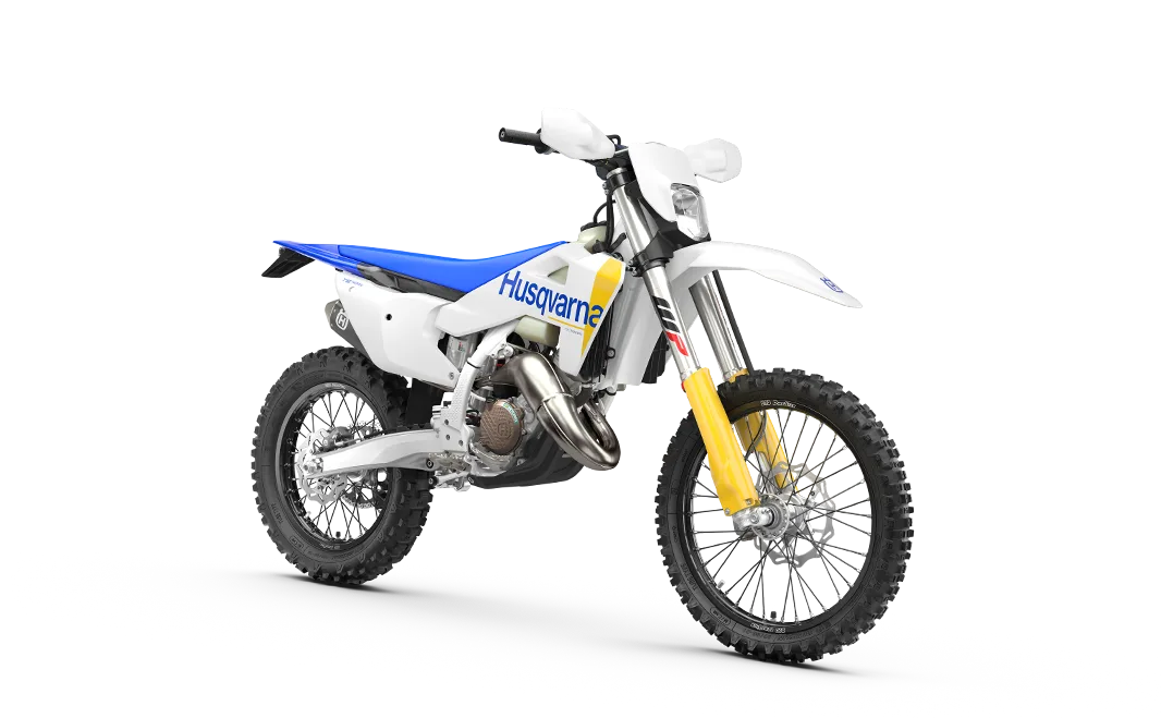 Husqvarna TE 125 Sportenduro Motorrad in Seitenansicht