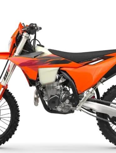 KTM 450 EXC-F Modell 2027 Seitenansicht, orange Enduro-Motorrad