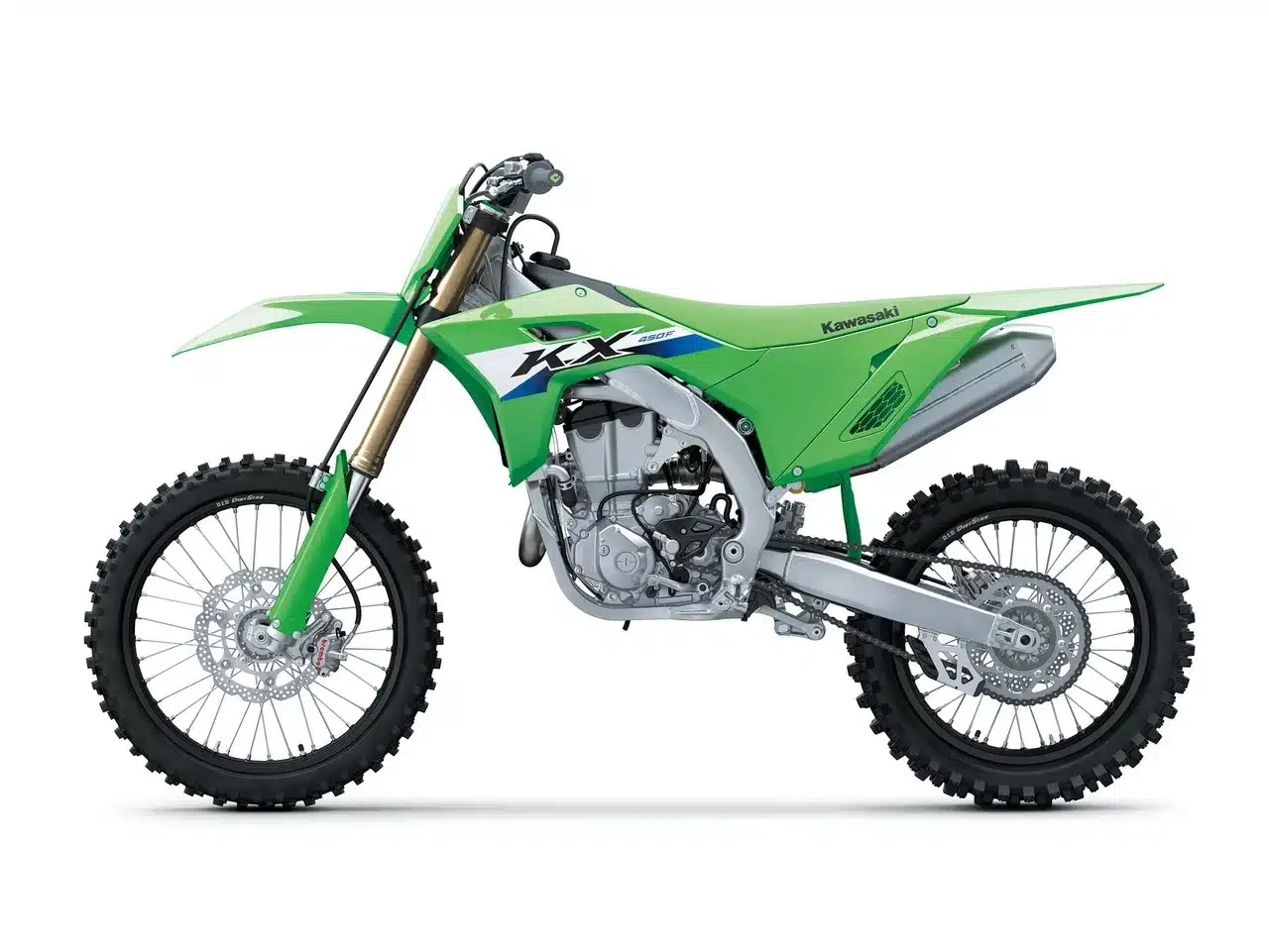 Kawasaki KX450F 2027 Motocross-Motorrad in Seitenansicht