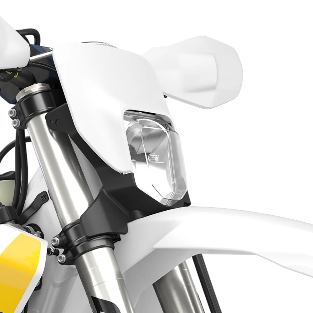 Detailansicht LED-Scheinwerfer und Frontpartie der Husqvarna FE 250 Enduro 2027