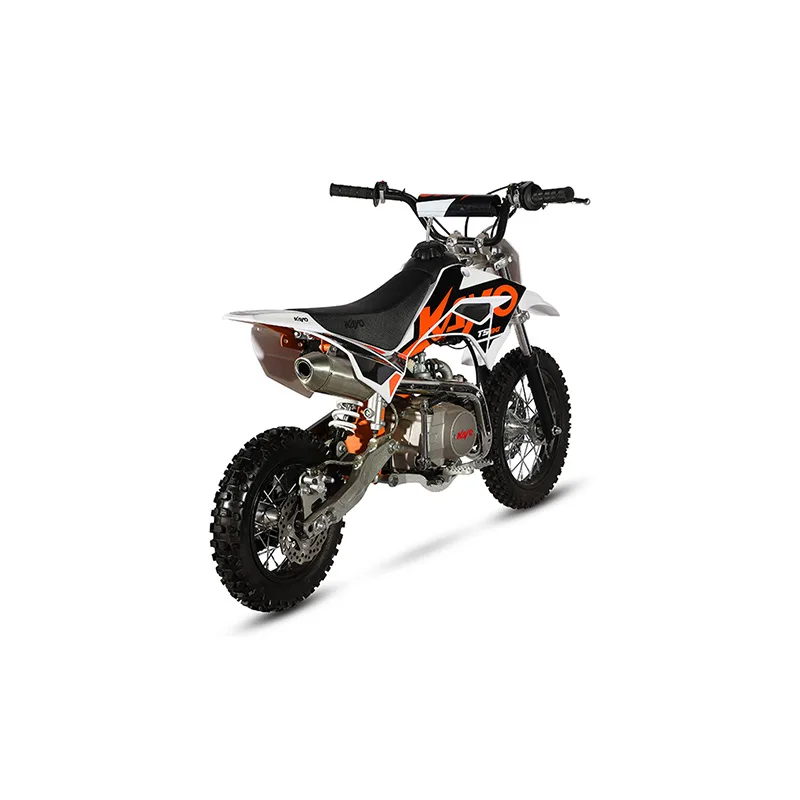 Seitenansicht einer Kayo TS90, einem kleinen Offroad-Pit Bike für Kinder und Jugendliche.