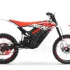Seitenansicht der elektrischen Enduro RFN Ares Rally mit Offroad-Bereifung und sportlicher Ausstattung.