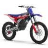 RFN Warrior Pro SX‑E15 PLUS Elektro-Enduro-Bike mit Aluminiumrahmen und sportlichem Design, Seitenansicht vor weißem Hintergrund.