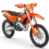 KTM 300 EXC 2027 in orangener Werkslackierung, Seitenansicht