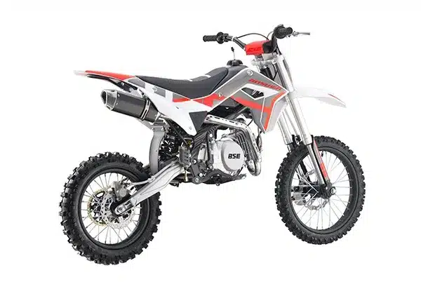 BSE Trail Pitbike PH10L-140 Offroad-Motorrad mit roten Akzenten