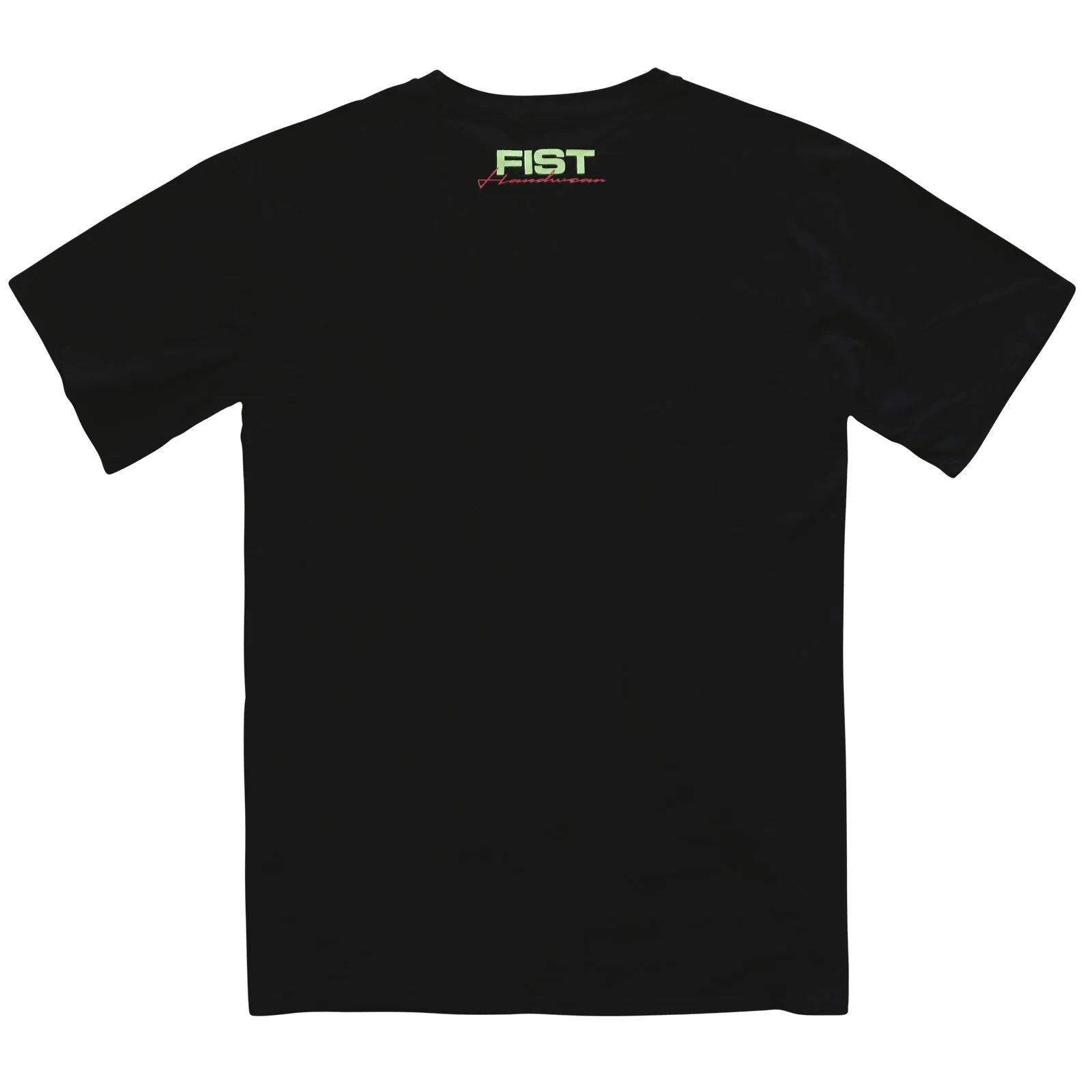 Schwarzes FIST Handwear CROC TEE, Rückansicht mit kleinem FIST-Logo im Nackenbereich