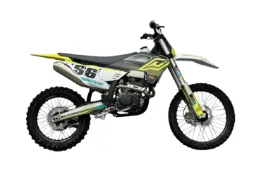 Hengjian S6-YBS300 Offroad-Motorrad in Seitenansicht auf weißem Hintergrund