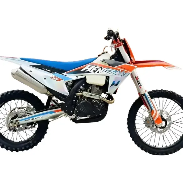 Hengjian S7-YBS300 Offroad-Motorrad in Seitenansicht auf weißem Hintergrund