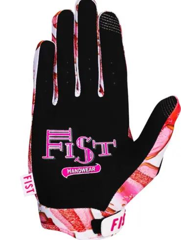 FIST Handwear BISCUITS Motocross- und MTB-Handschuh mit schwarzer Handfläche und buntem Design