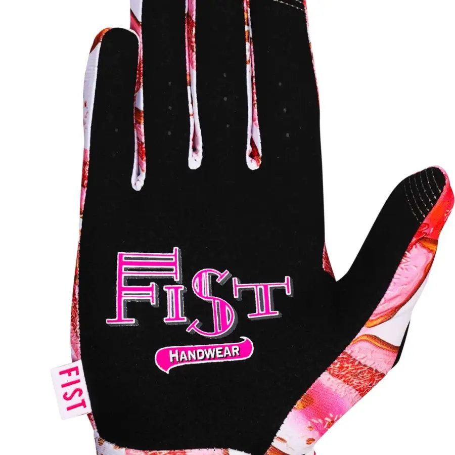 FIST Handwear BISCUITS Motocross- und MTB-Handschuh mit schwarzer Handfläche und buntem Design