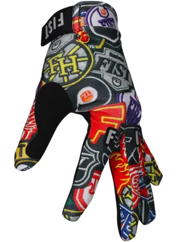 Der FIST Handwear ICEY Handschuh mit farbenfrohen Logos und flexiblem Obermaterial