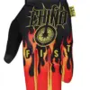 CHINO BRAXTON - FLAME Handschuh von FIST Handwear mit Flammenmotiv und gelben Lettern