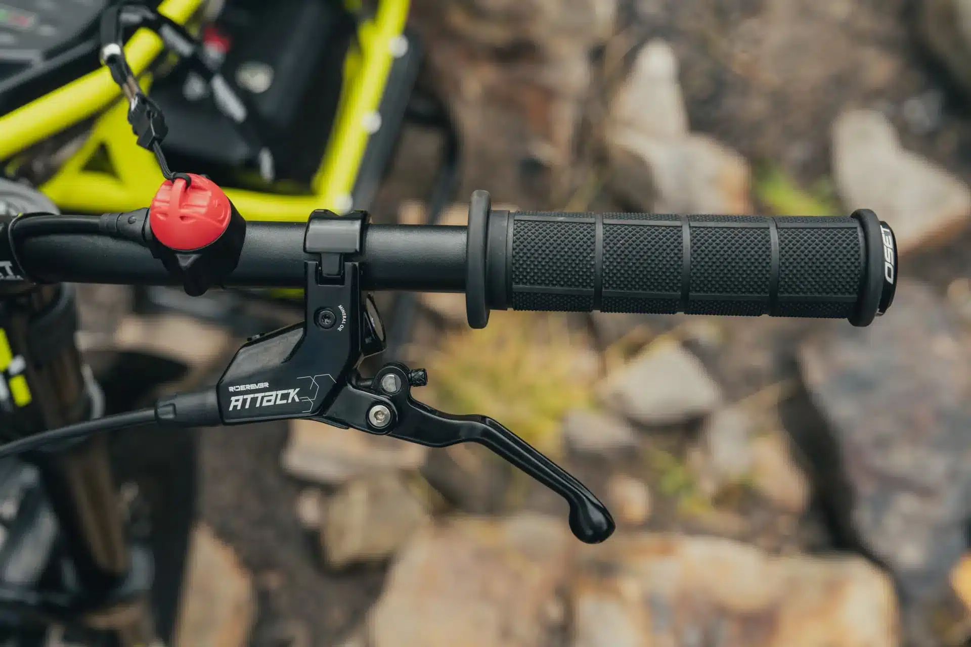 Lenker mit Bremse und magnetischer Leine einer Triumph TXP-24