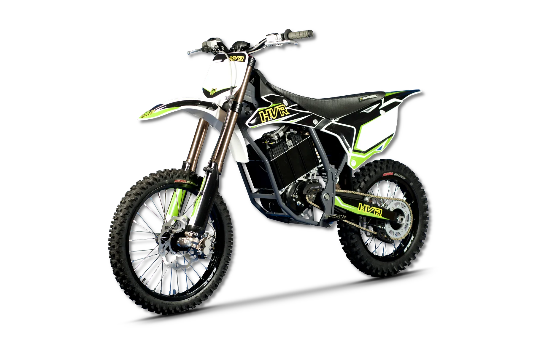 HVR 85PRO Elektromotocross-Motorrad mit Offroad-Bereifung und markanter Rahmenkonstruktion