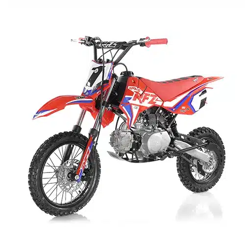 RFZ Gazelle 110 Mini-Motocross-Motorrad für Kinder, Modell 2022, Seitenansicht in Rot